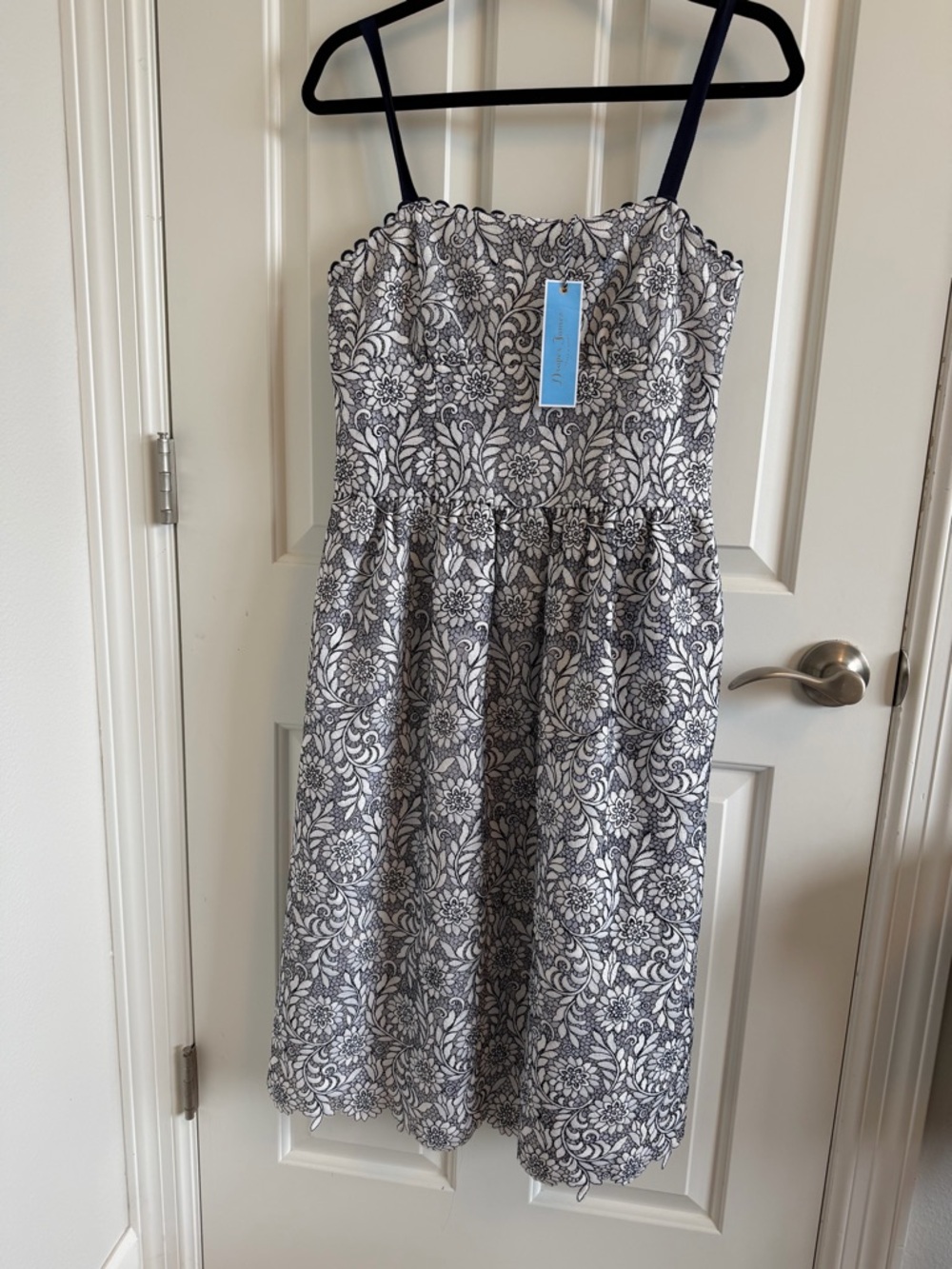 Navy and White Floral Sundress Brand New!